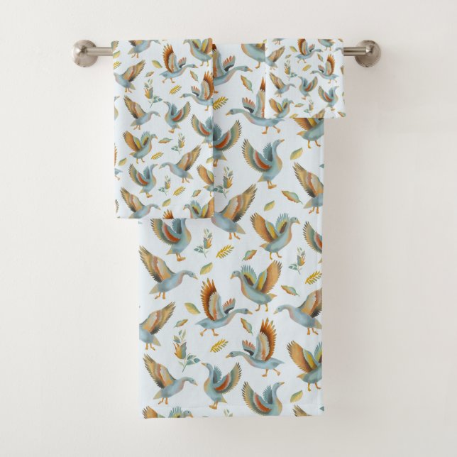 Conjunto De Toalhas Bath Towel Geese (Insitu)