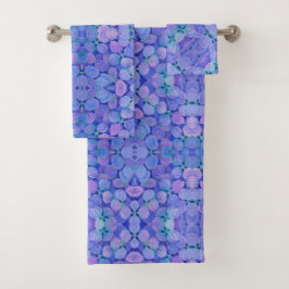 Conjunto De Toalhas Bath Towel Set Lavanda Hydrangea