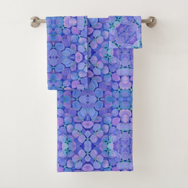 Conjunto De Toalhas Bath Towel Set Lavanda Hydrangea (Insitu)