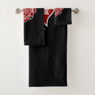 Conjunto De Toalhas Bath Towel Sets com a cruz maltesa do bombeiro