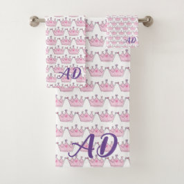 Conjunto De Toalhas Bath Towel & Washington, Girl, Princesa, Monograma