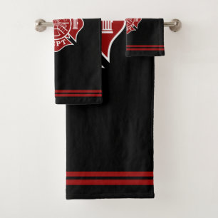 Conjunto De Toalhas Bath Towels com a cruz maltesa do bombeiro