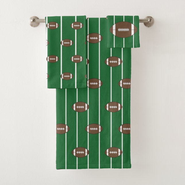 Conjunto De Toalhas Bath Towels Set Gift, Padrão De Futebol (Insitu)