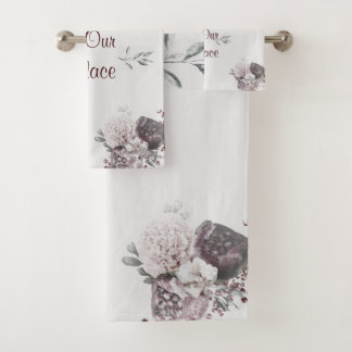 Conjunto De Toalhas Bath Townset Bem-vindo Nosso Lugar