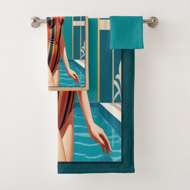 Conjunto de Toalhas Bather, de 1920. (Insitu)