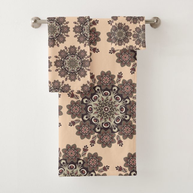 Conjunto De Toalhas Bathroom Towers Sets Mandala (Insitu)