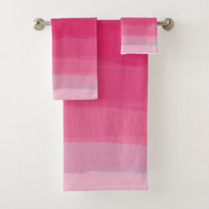 Conjunto De Toalhas Batom: Sombras de Abstrato rosa
