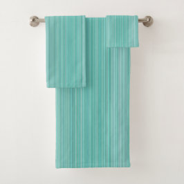 Conjunto De Toalhas Bebê Aqua Stripes