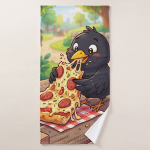 Conjunto De Toalhas Bebê de desenho animado melro preto corvo gralha c