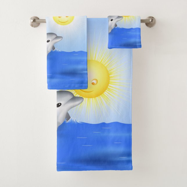 Conjunto De Toalhas Bebê Dolphin (Insitu)