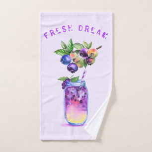Conjunto De Toalhas Bebida Legal com suco de mirtilo fresco - Cocktail