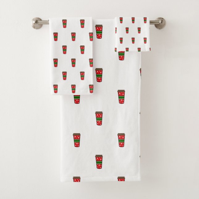 Conjunto De Toalhas Bebidas de Café de Feriado (Insitu)