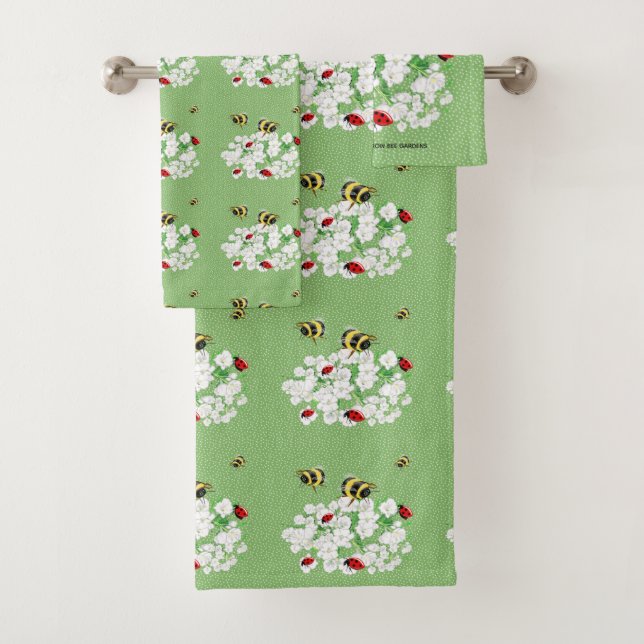 Conjunto De Toalhas BEES e LadyBugs - Arte de LeahG Salvar as Abelhas (Insitu)