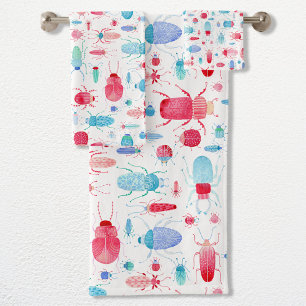 Conjunto De Toalhas Beetle Watercolor