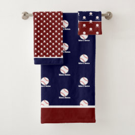 Conjunto De Toalhas Beisebol sobre o nome azul do Marão Marinho Salas 