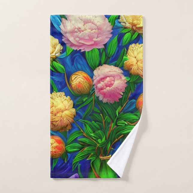 Conjunto De Toalhas Bela Coleção de Peônias (Toalha de mão)