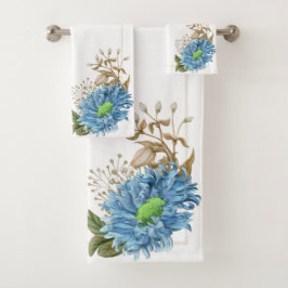 Conjunto De Toalhas Bela flor Azul