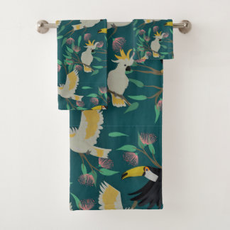 Conjunto De Toalhas Belas Aves 