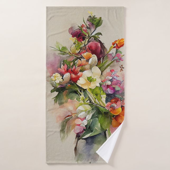 Conjunto De Toalhas Belas Flores Paul De Longpre Olhar (Toalha de Banho)