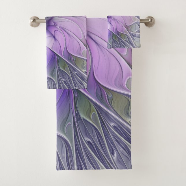 Conjunto De Toalhas Beleza Deslumbrante Arte Fractal Abstrata Moderna  (Insitu)