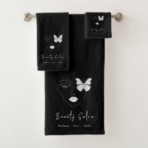 Beleza profissional minimalista Salão preto