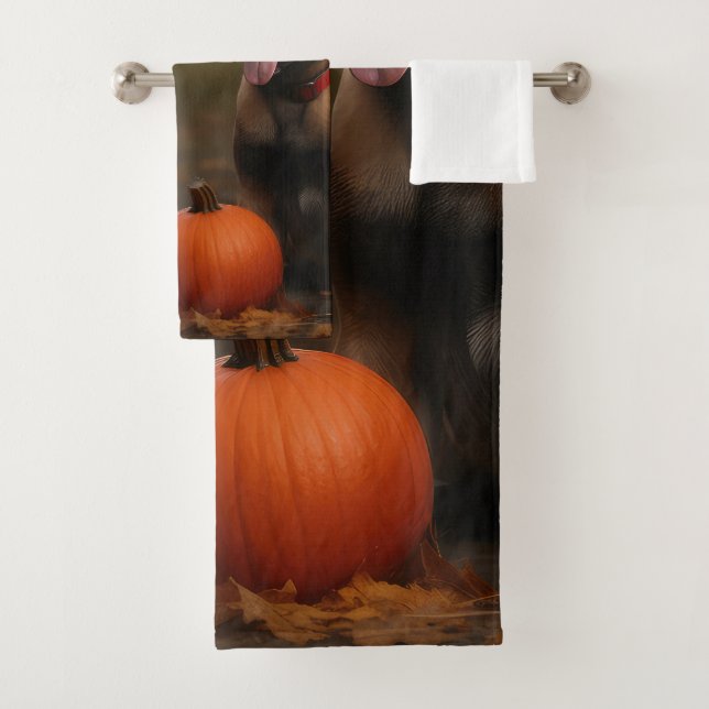 Conjunto De Toalhas Belga Malinoi Puppy Autumn Delight Pumpkin (Insitu)