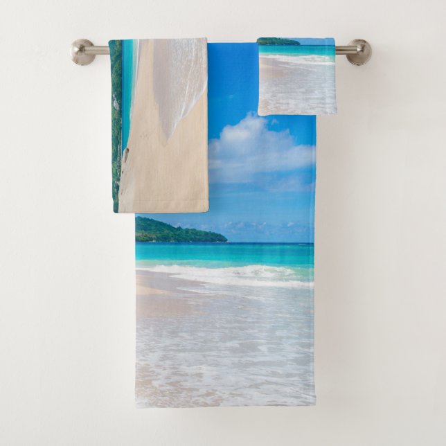 Conjunto De Toalhas Belo Destino Tropical Praia Cênica (Insitu)