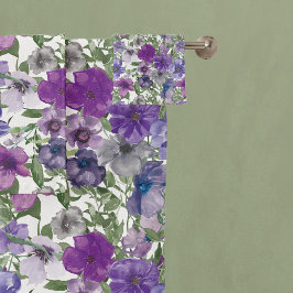 Conjunto De Toalhas Belo padrão floral violeta