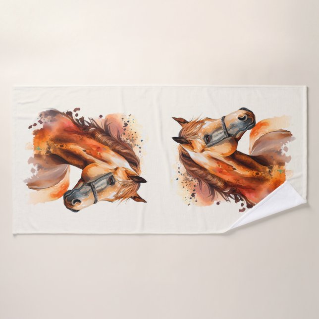 Conjunto De Toalhas Belo Retrato de Cavalo de Sorrel (Toalha de Banho)