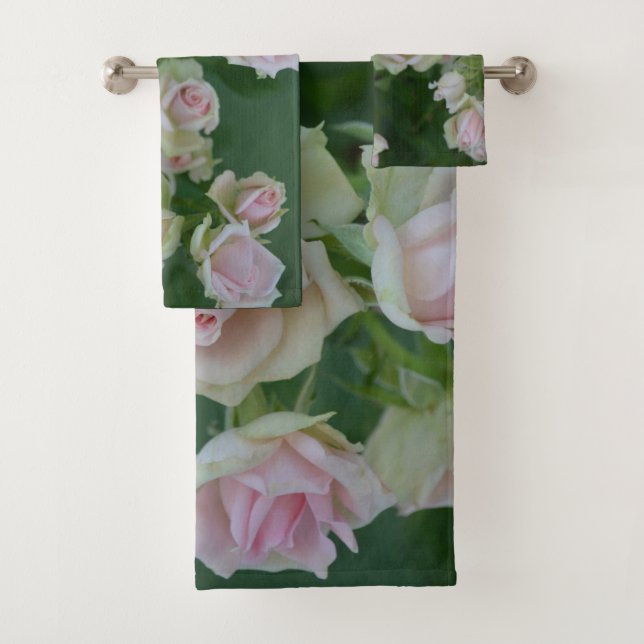Conjunto De Toalhas Belos rosas de jardim de rosas claro (Insitu)