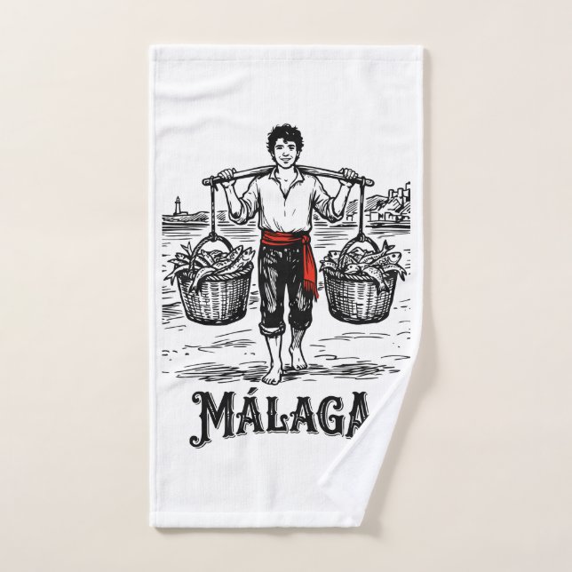 Conjunto De Toalhas Bem-vindo a Málaga 5: El Cenachero (Toalha de mão)