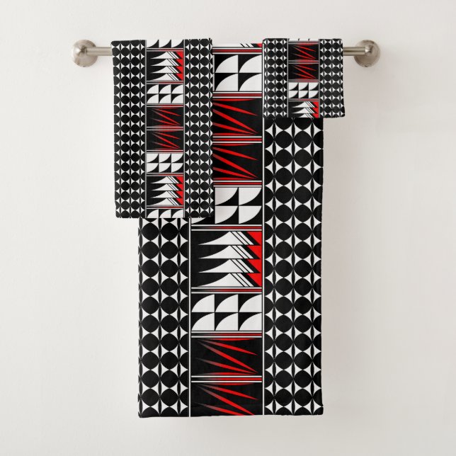 Conjunto De Toalhas Bênçãos da pena sudoeste em vermelho (Insitu)
