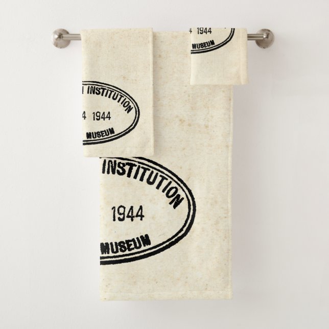 Conjunto De Toalhas Biblioteca Stamp Smithsonian Institution 1944 (Insitu)