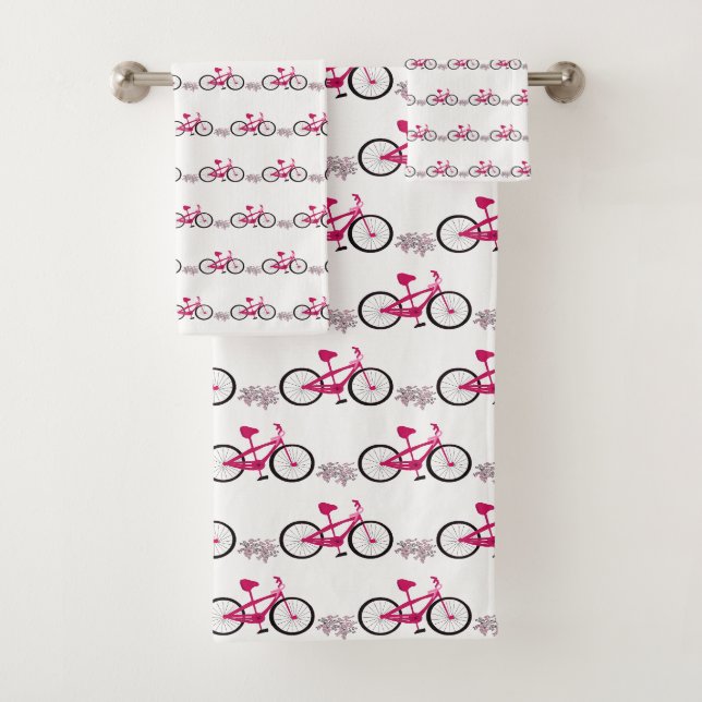 Conjunto De Toalhas Bicicletas Rosa Pedale para uma Cura (Insitu)