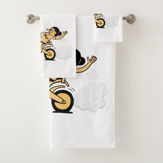 Conjunto De Toalhas Bikers. Vai em frente. (Insitu)