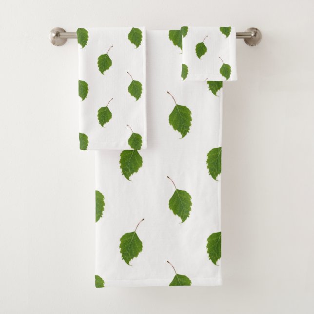 Conjunto De Toalhas Birch Leaf Pattern (Insitu)
