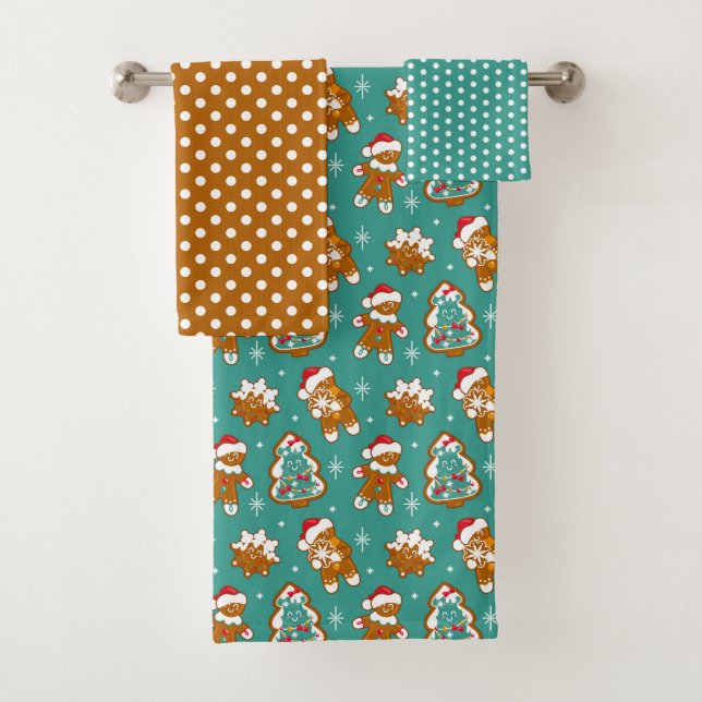Conjunto De Toalhas Biscoitos de Natal de Gengibre (Insitu)