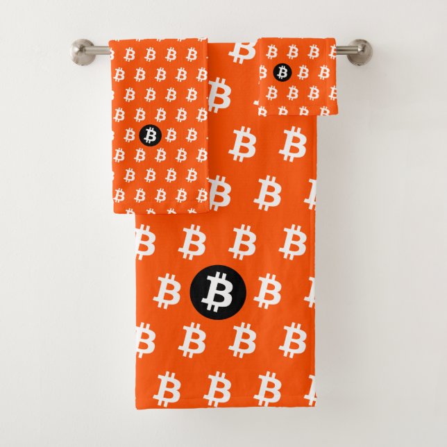 Conjunto De Toalhas Bitcoin Bright Orange (Insitu)