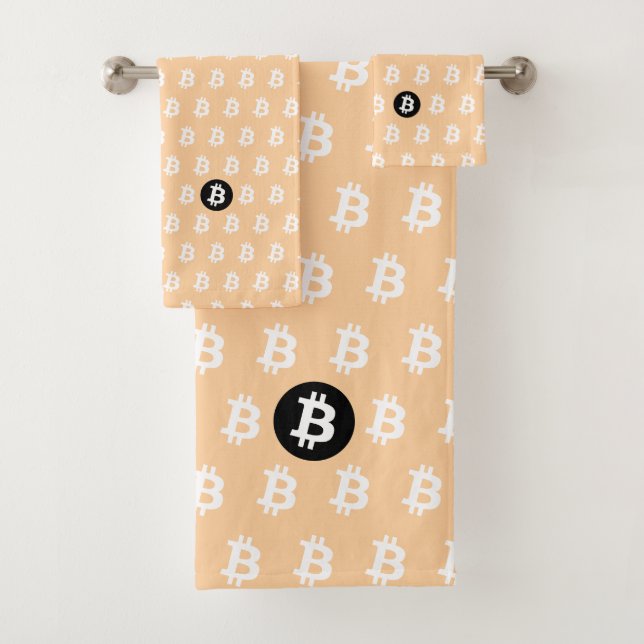Conjunto De Toalhas Bitcoin Pêssego (Insitu)