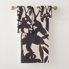 Conjunto De Toalhas Black Lily Silhouette