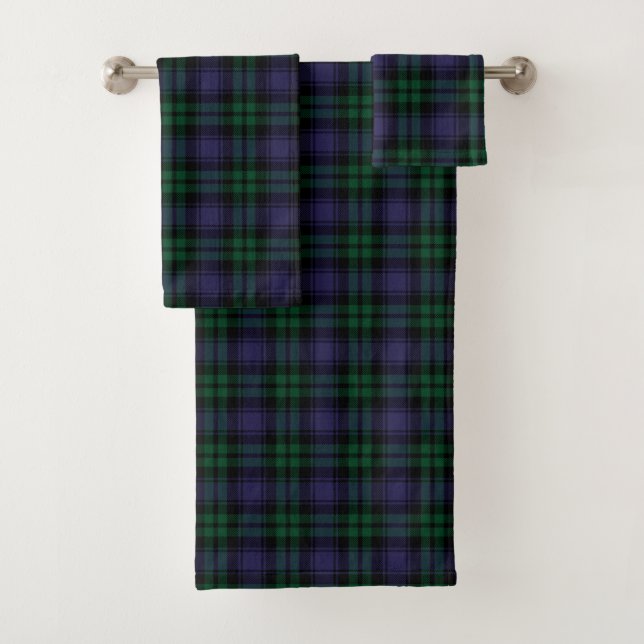 Conjunto De Toalhas Black Watch Tartan, Xadrez (Insitu)