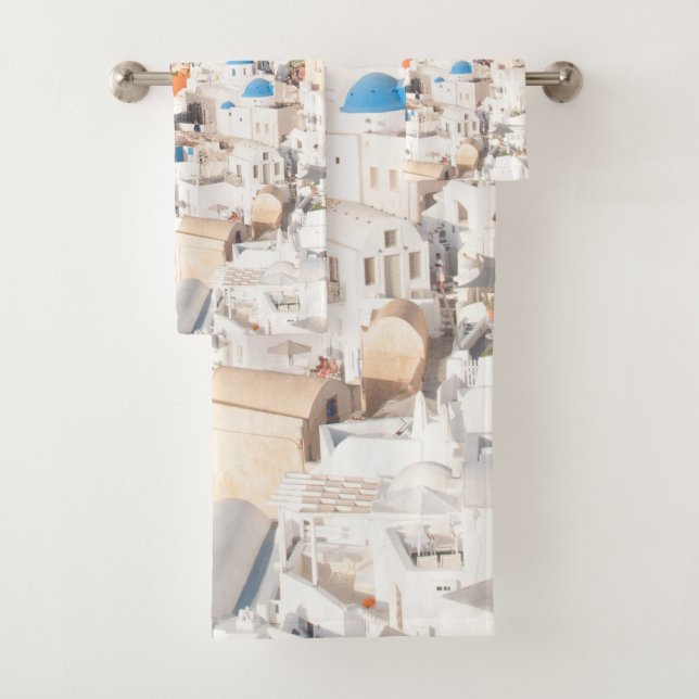 Conjunto De Toalhas Blisa da Ilha Santorini #3 #wall #art (Insitu)