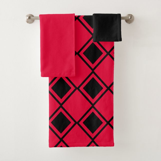 Conjunto De Toalhas Blob Harlequin rosa (Insitu)