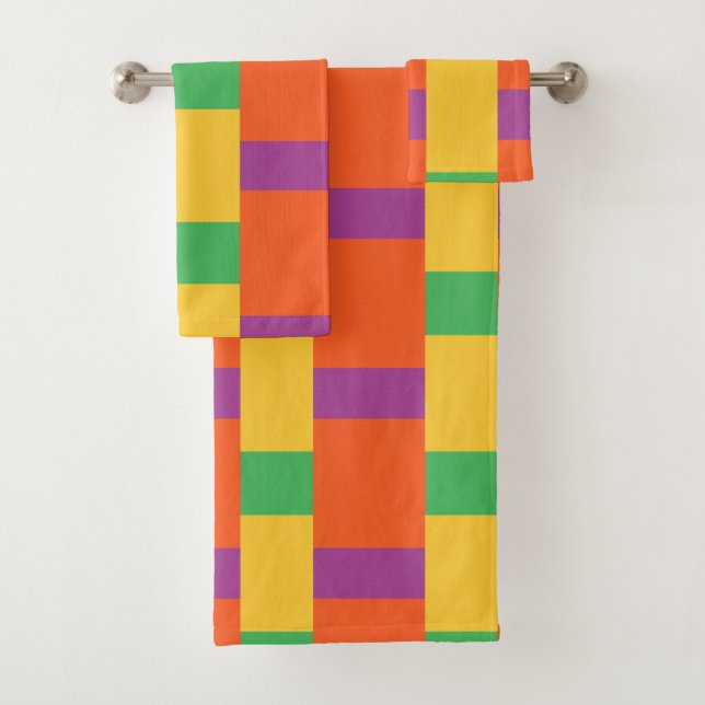 Conjunto De Toalhas Blocos de cores (Insitu)