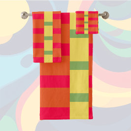 Conjunto De Toalhas Blocos de cores 3