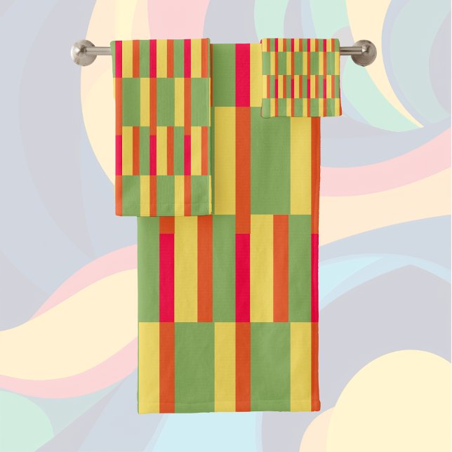 Conjunto De Toalhas Blocos de cores 3 (Criador carregado)