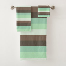 Conjunto De Toalhas Blocos de Cores do Chip de Chocolate da Mint