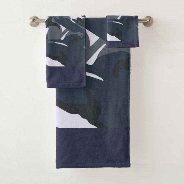 Conjunto De Toalhas Blue Camou (Insitu)