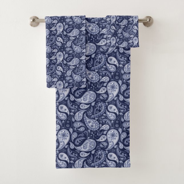 Conjunto De Toalhas Blue Denim Paisley (Insitu)