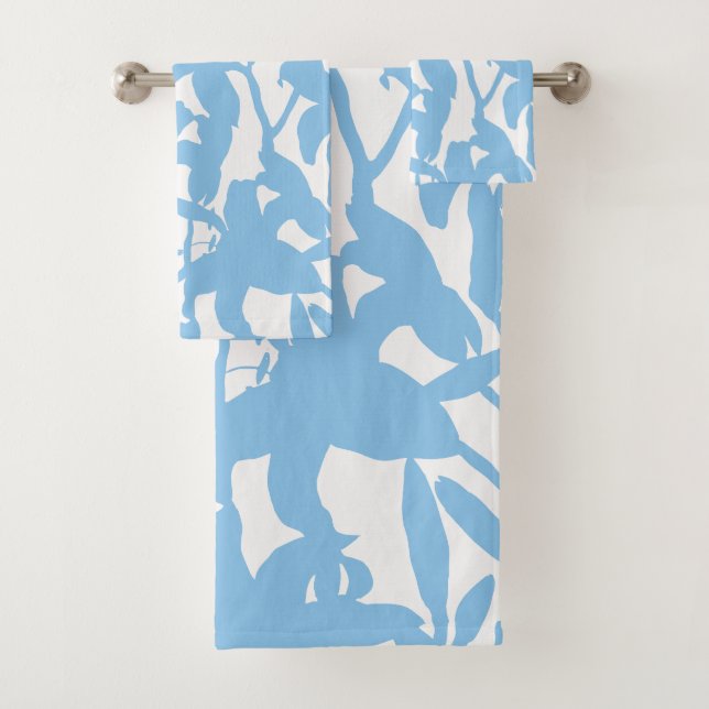 Conjunto De Toalhas Blue Lily Silhouette (Insitu)